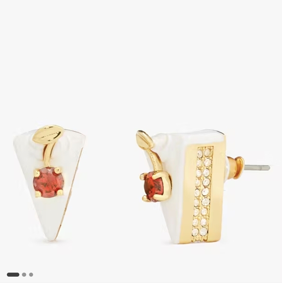Kate Spade New York Pastry 🍰 🎂 🍰 🎂 Shop Cake Slice Studs - Picture 2 of 16